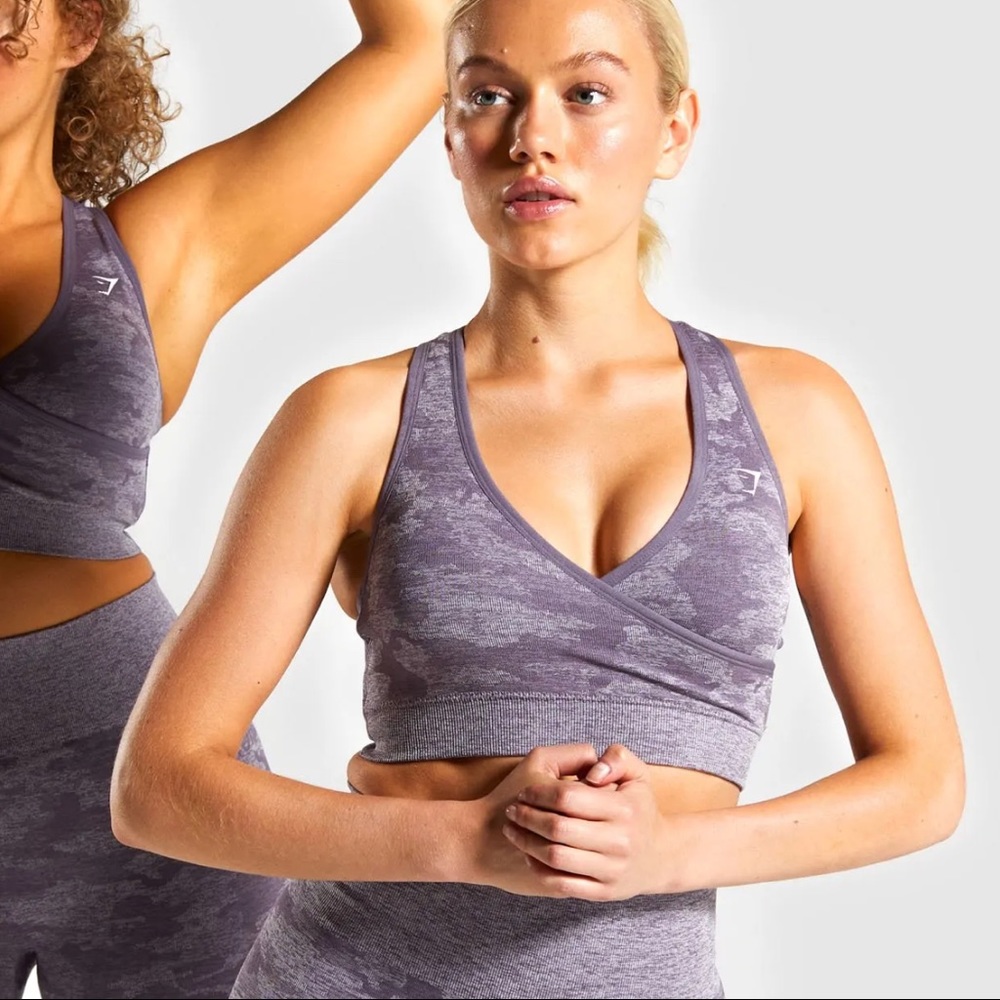 GymShark seamless sports bra - lavender grey